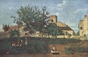 Jean Baptiste Camille  Corot Rosny-sur-Seine (mk11) oil painting on canvas